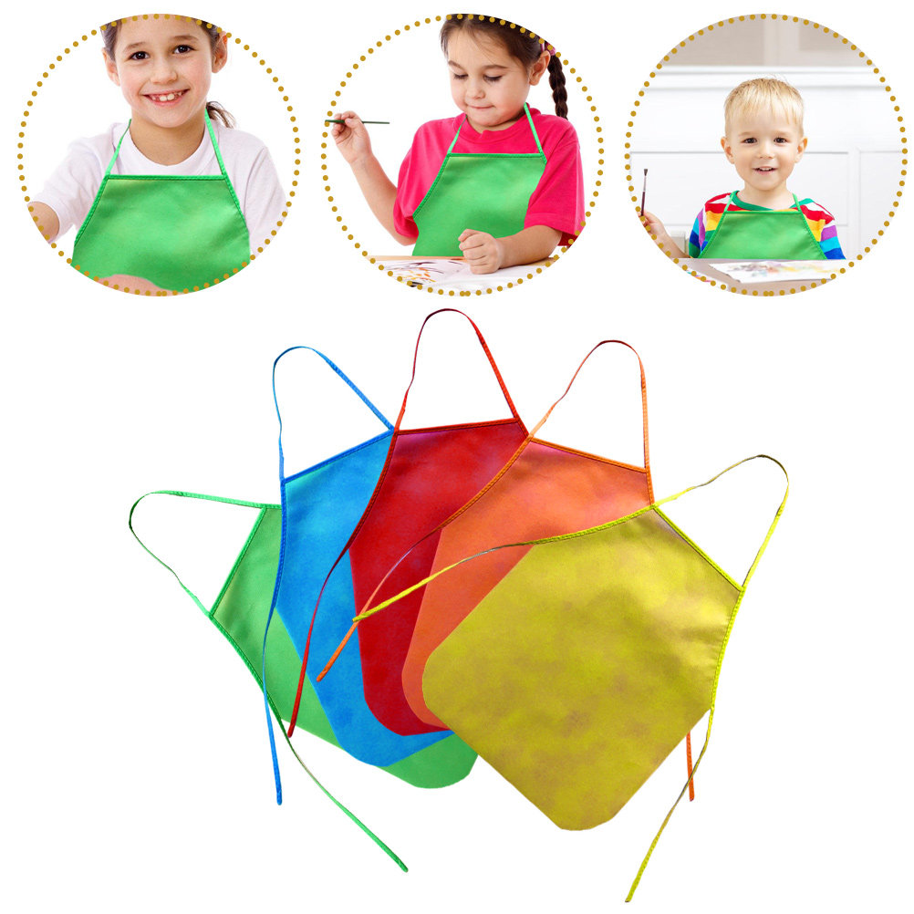 Art Craft Toddlers - 5Pcs Kids Aprons Non-Woven Painting Art