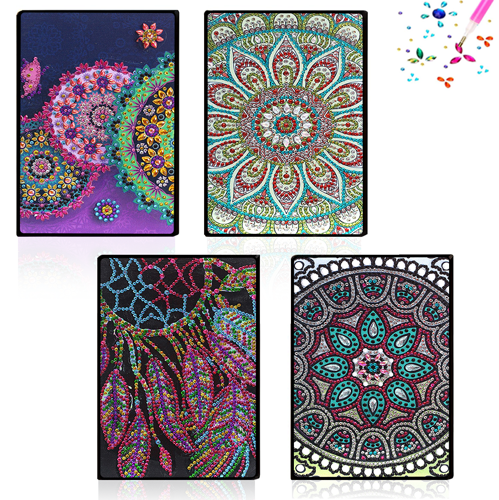 Art Craft Notebook - One mandala pattern, DIY irregularly shaped