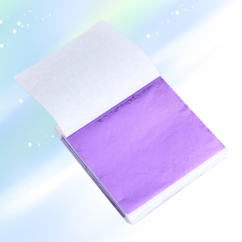 Art Craft Paper - 50Pcs 8x8.5cm Gold Leaf Sheets Imitation