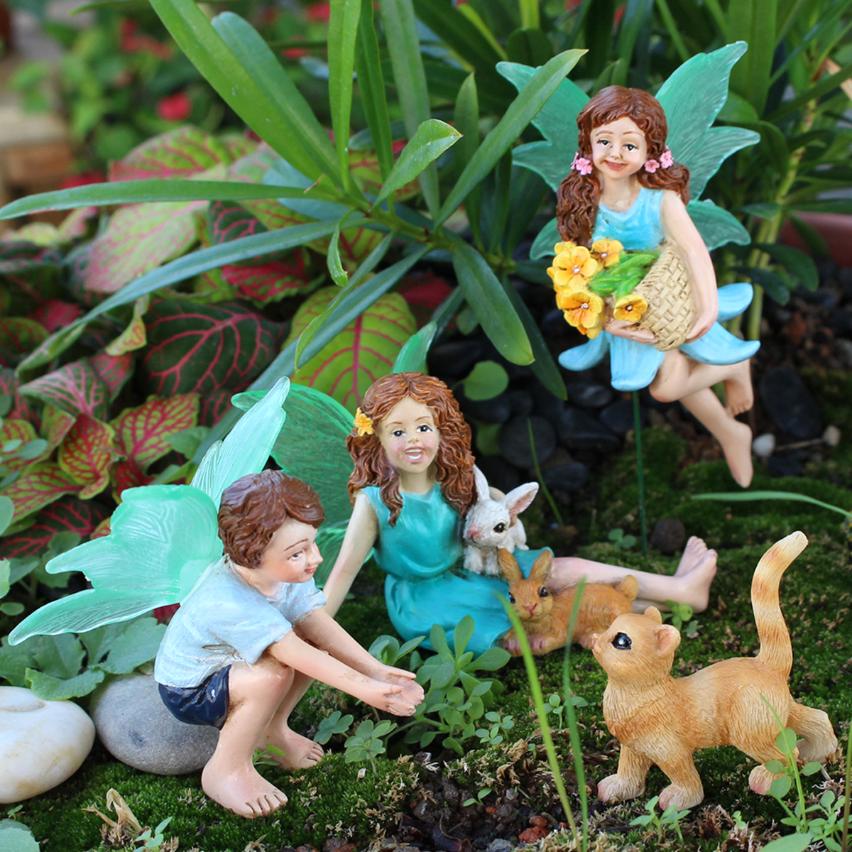 Art Craft Party - 4pc Flower Fairy and Animal Party,