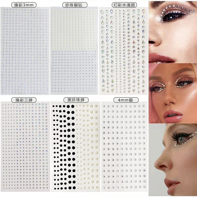 Art & Craft Paper Origami - White Rhinestones 2mm 3mm 4mm Acrylic