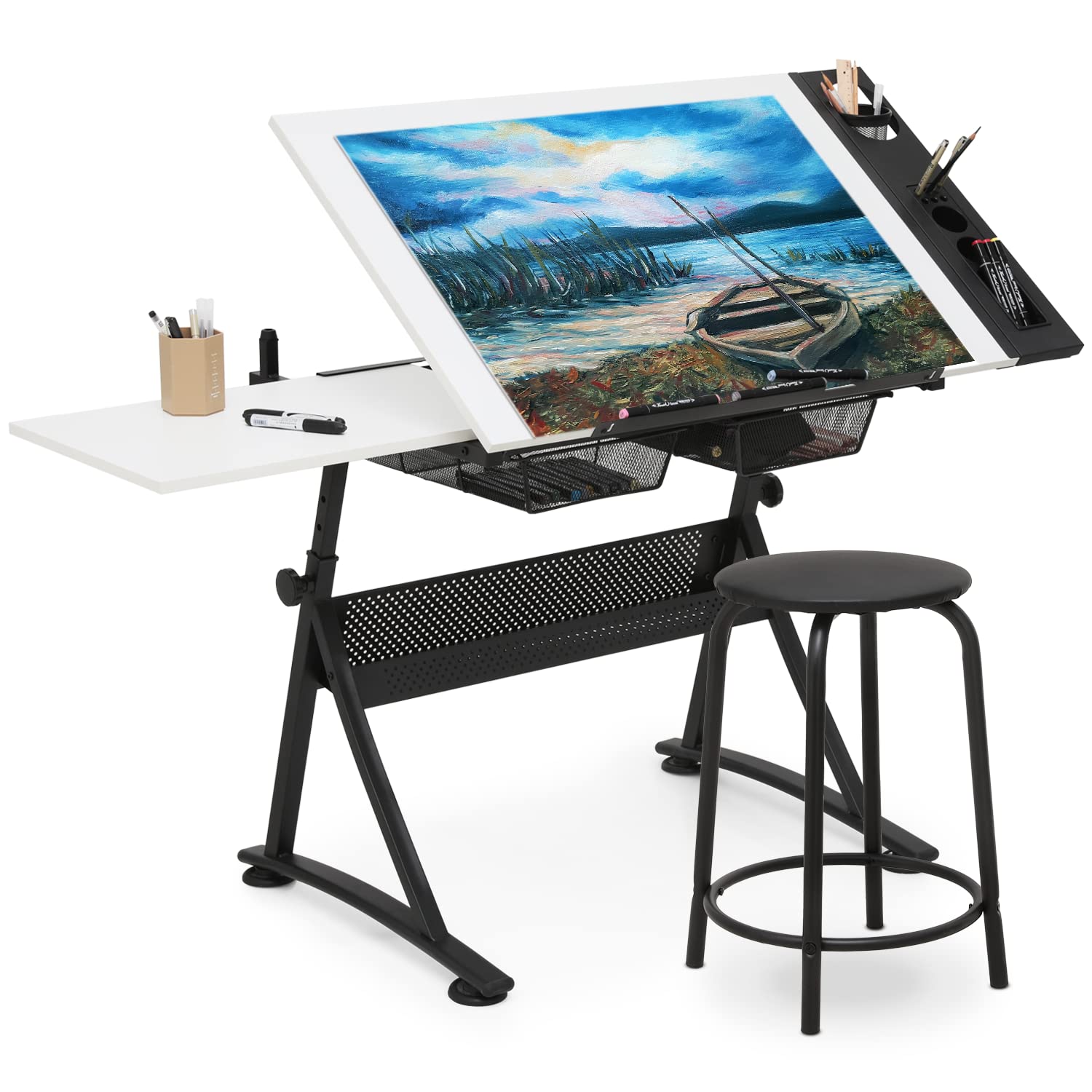 Art & Craft Paper Origami - Art Deco Drafting Table, Height-Adjustable, Tiltable