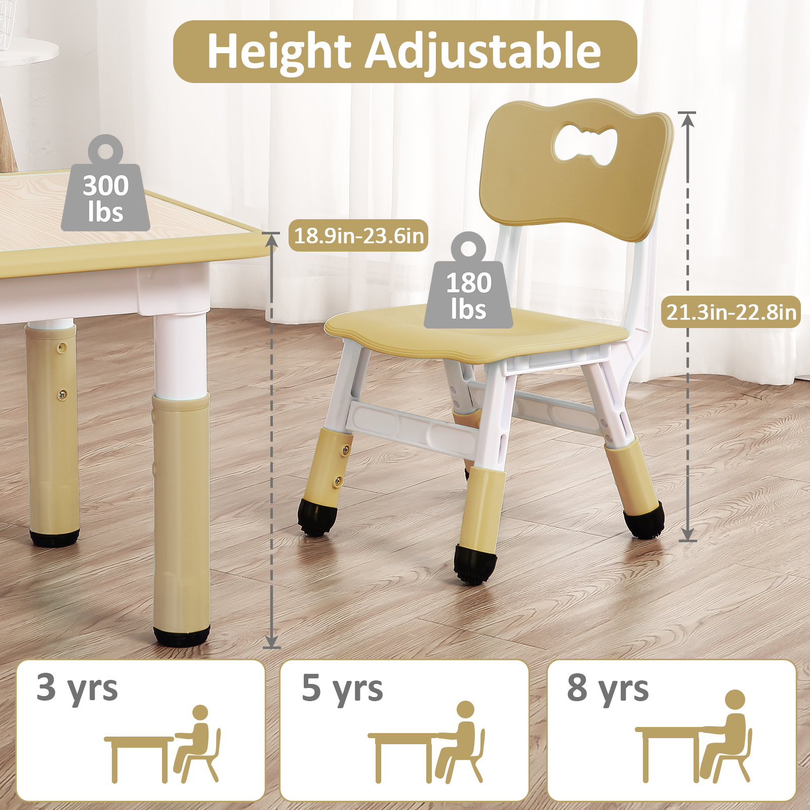 Art Craft Toddlers - Kids Table And 4 Chairs Set