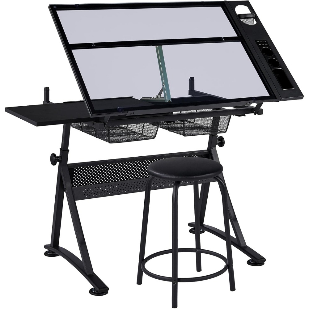 Art & Craft Paper Origami - Height Adjustable Drafting Table with Stool,