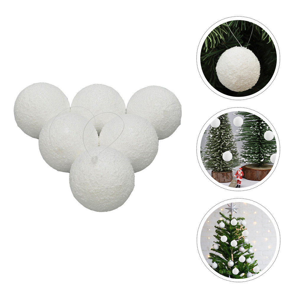 Art Craft Party - 6Pcs White Art Ball Pack Dense