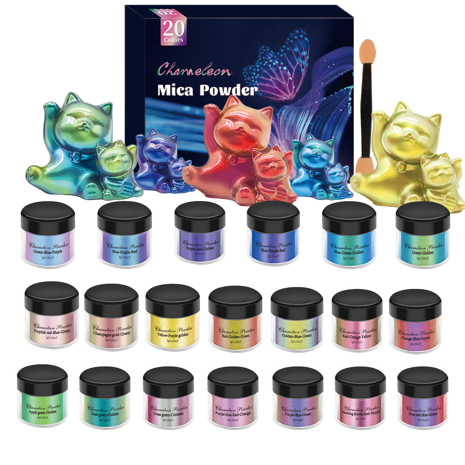 10/20pcs Mirror Chameleons Pig - Resin Pigment Powder recensione e prezzo