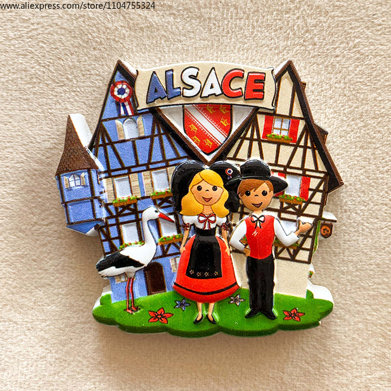 Alsace, France Travel Souvenir - Art Craft Magnet recensione e prezzo