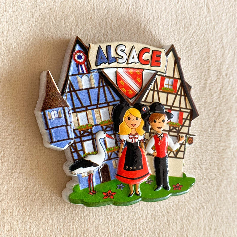 Alsace, France Travel Souvenir - Art Craft Magnet recensione e prezzo