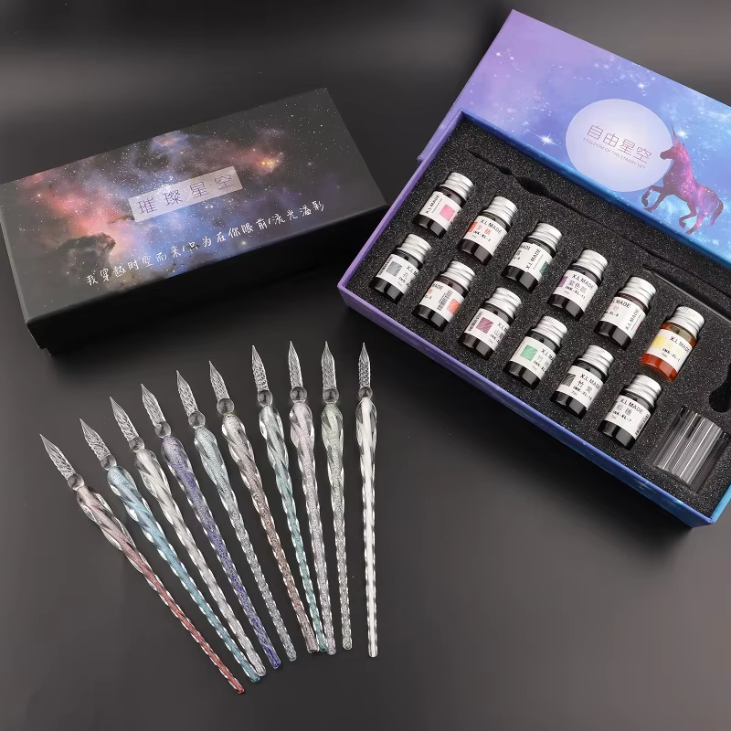 Starry Crystal Vintage Glass D - Calligraphy Pen Set recensione e prezzo