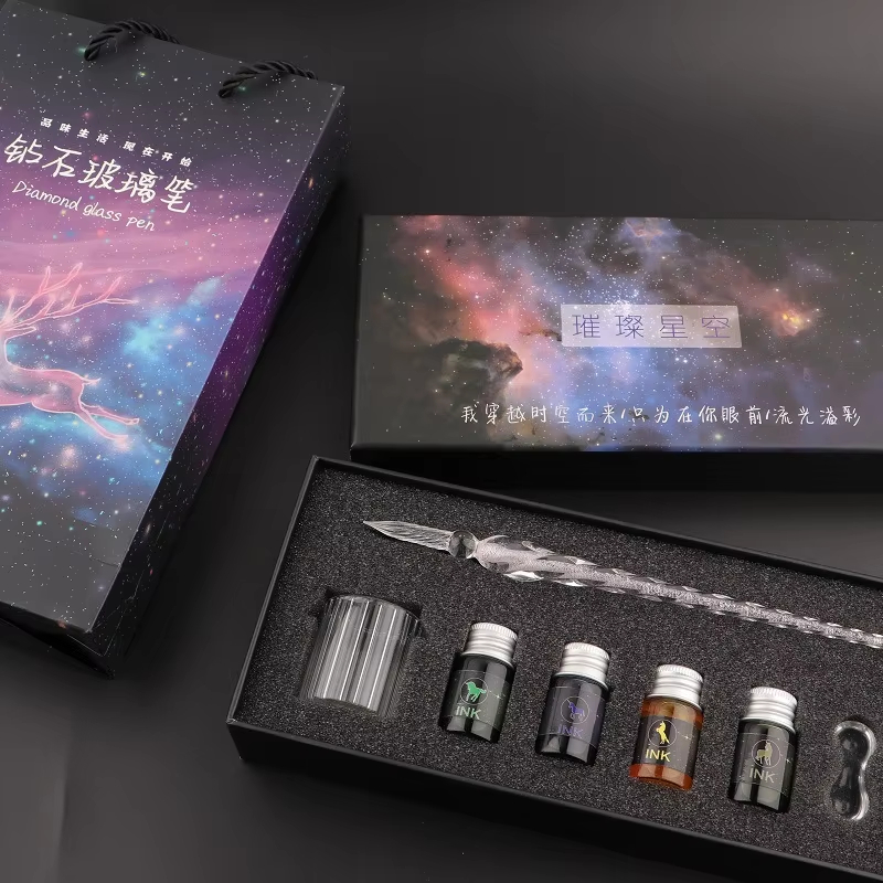 Starry Crystal Vintage Glass D - Calligraphy Pen Set recensione e prezzo