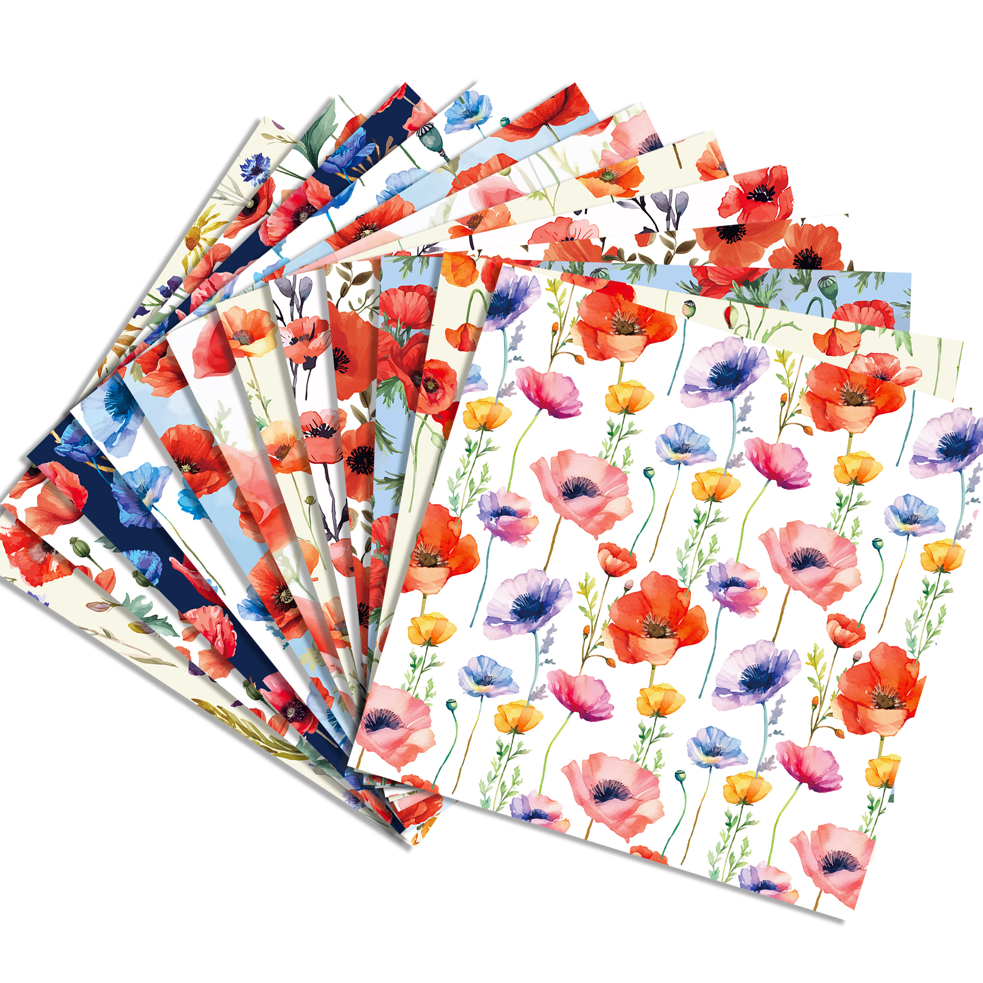 24pcs 30*30cm Poppy Red Flower - Art Craft Paper recensione e prezzo