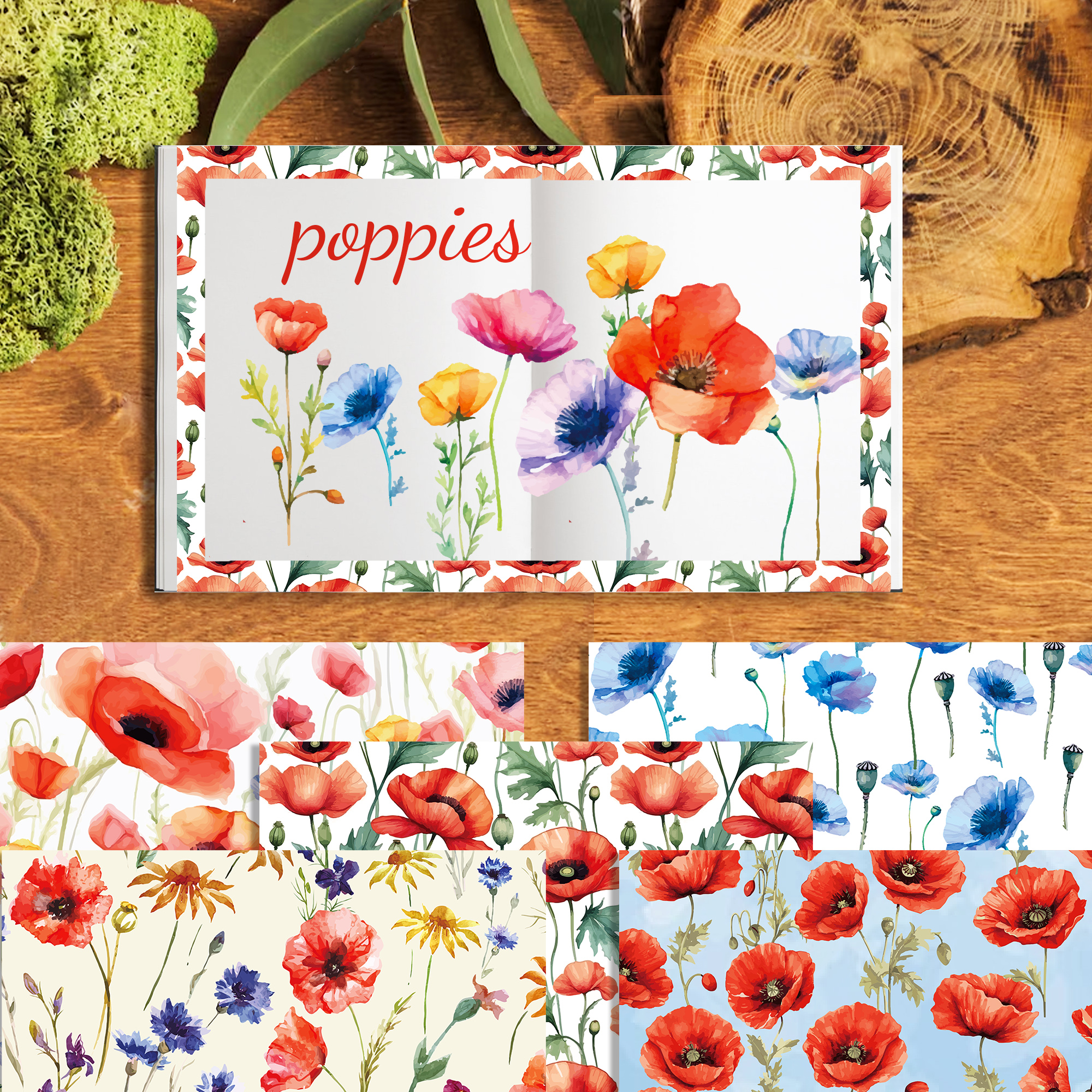 24pcs 30*30cm Poppy Red Flower - Art Craft Paper recensione e prezzo
