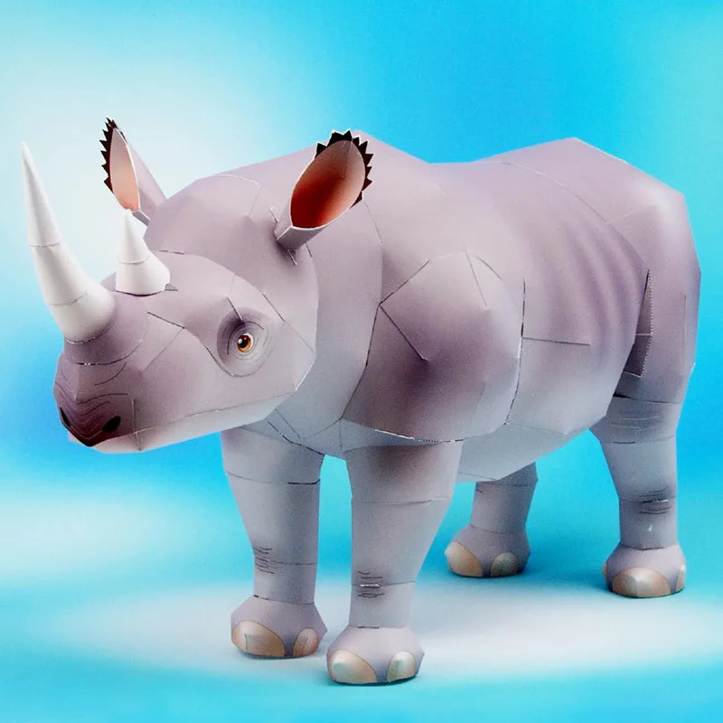 Rhinoceros Hook-lipped Handmad - Art Craft Cardboard recensione e prezzo