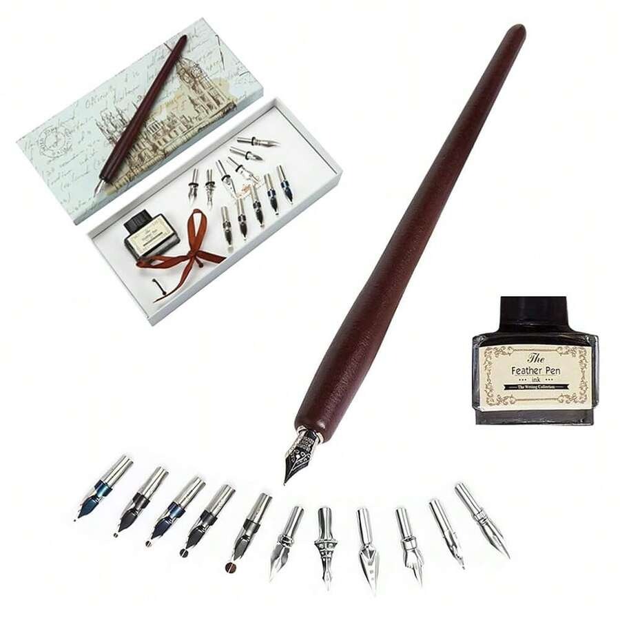 Pens Set -Wooden Dip Pen Handc - Calligraphy Pen Set recensione e prezzo