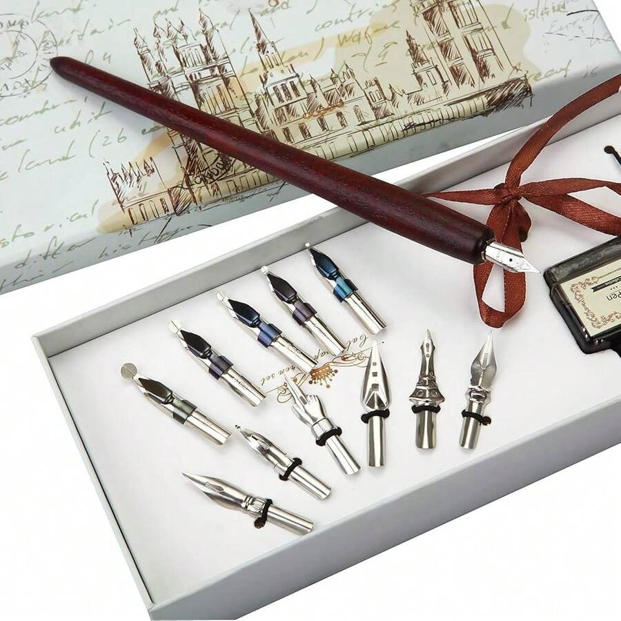 Pens Set -Wooden Dip Pen Handc - Calligraphy Pen Set recensione e prezzo