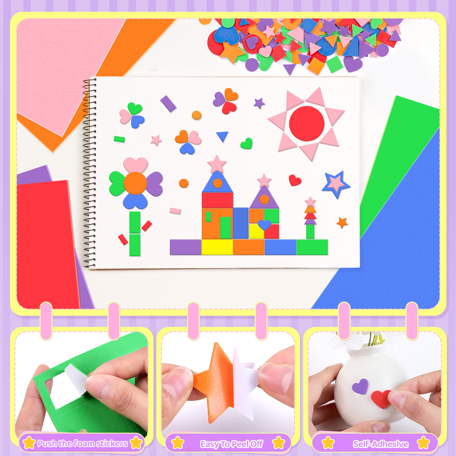 6/12/24 Sheets Non-Toxic EVA F - Art Craft Toddlers recensione e prezzo