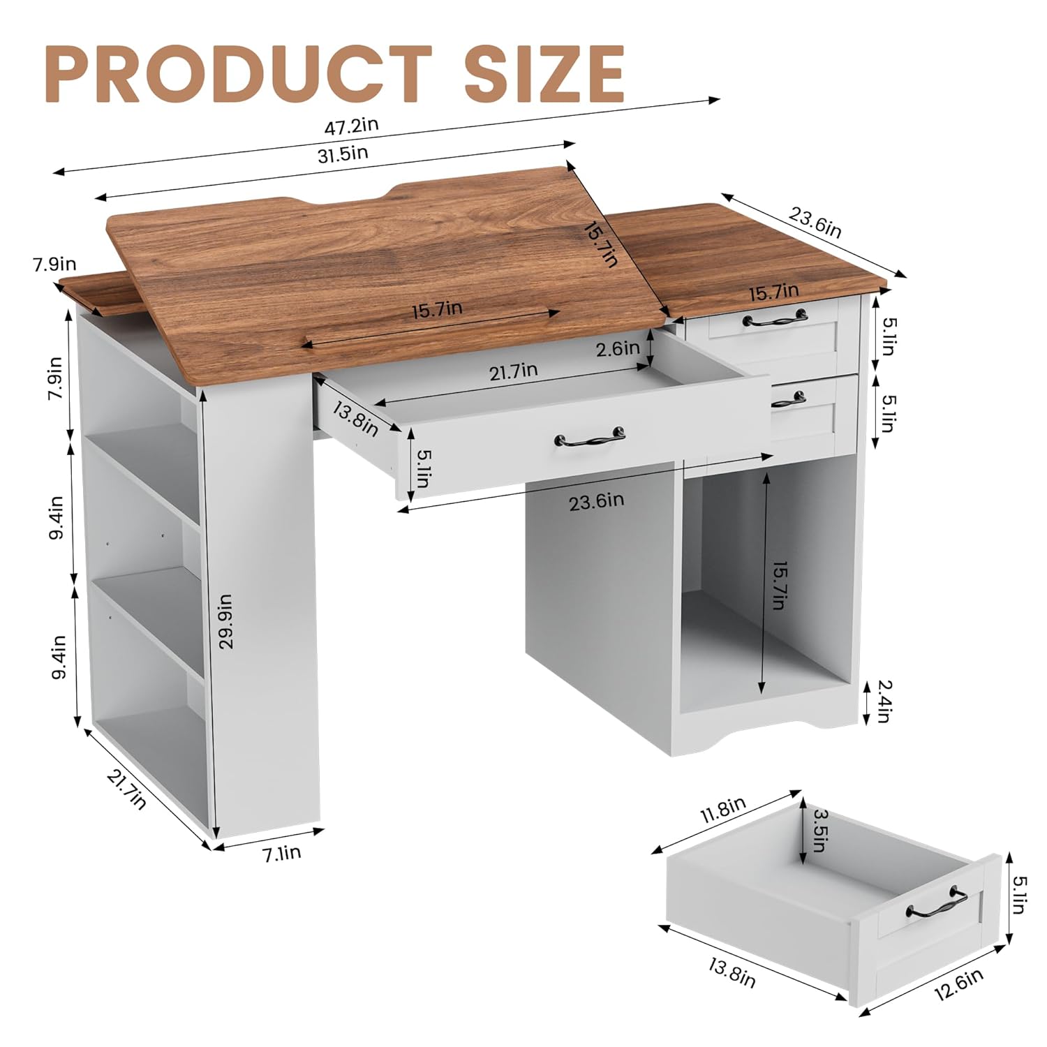 Drafting Table with Storage Ca - Art & Craft Paper Origami recensione e prezzo