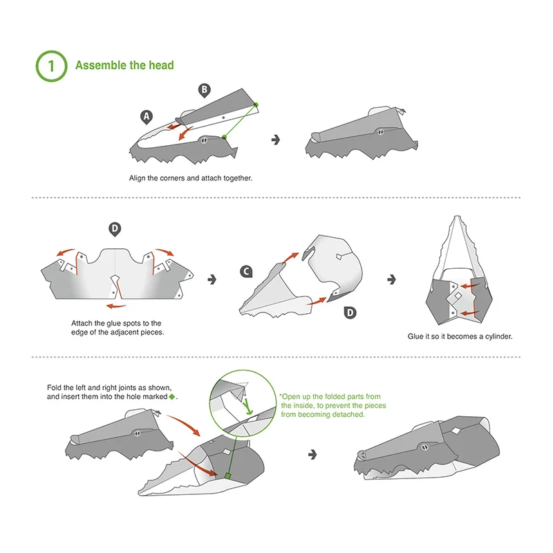 Crocodile Folding Origami Art  - Art Craft Cardboard recensione e prezzo