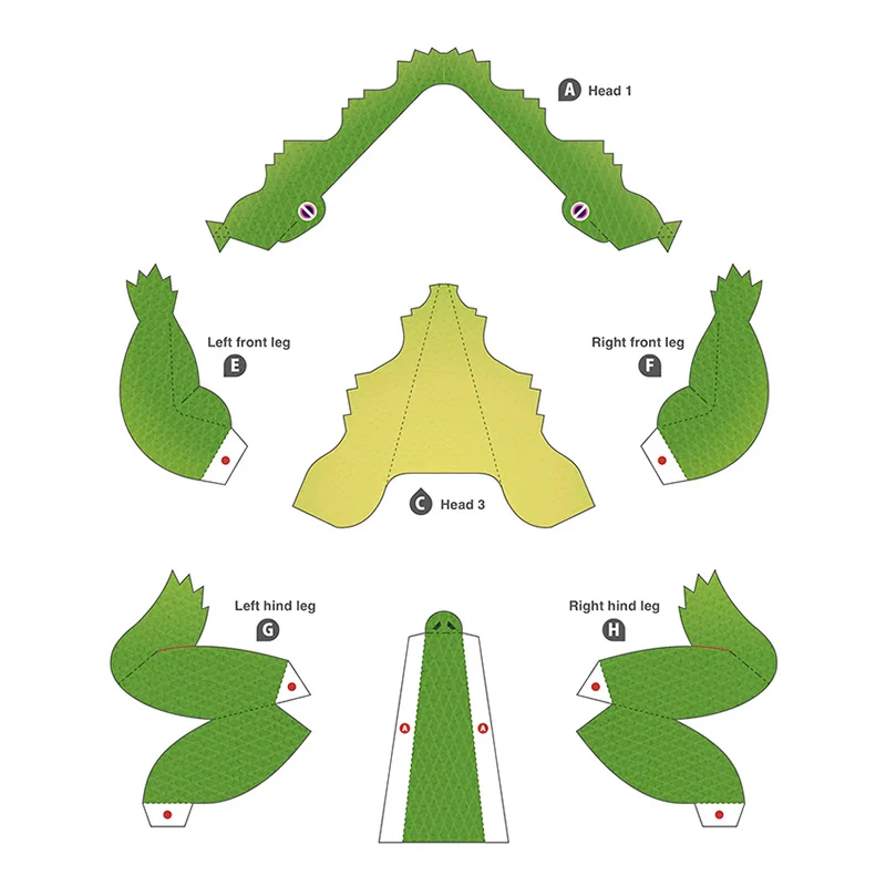 Crocodile Folding Origami Art  - Art Craft Cardboard recensione e prezzo