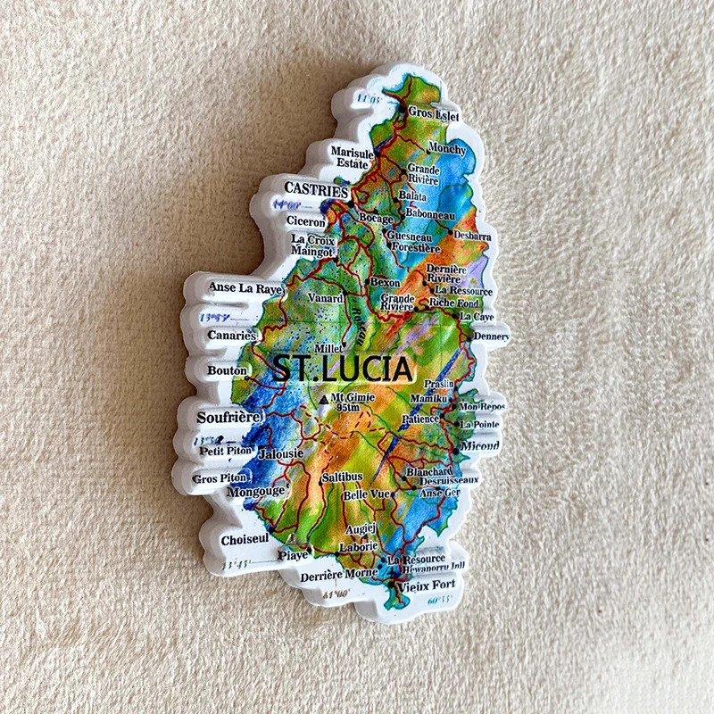 1pc, Saint Lucia travel Souven - Art Craft Magnet recensione e prezzo