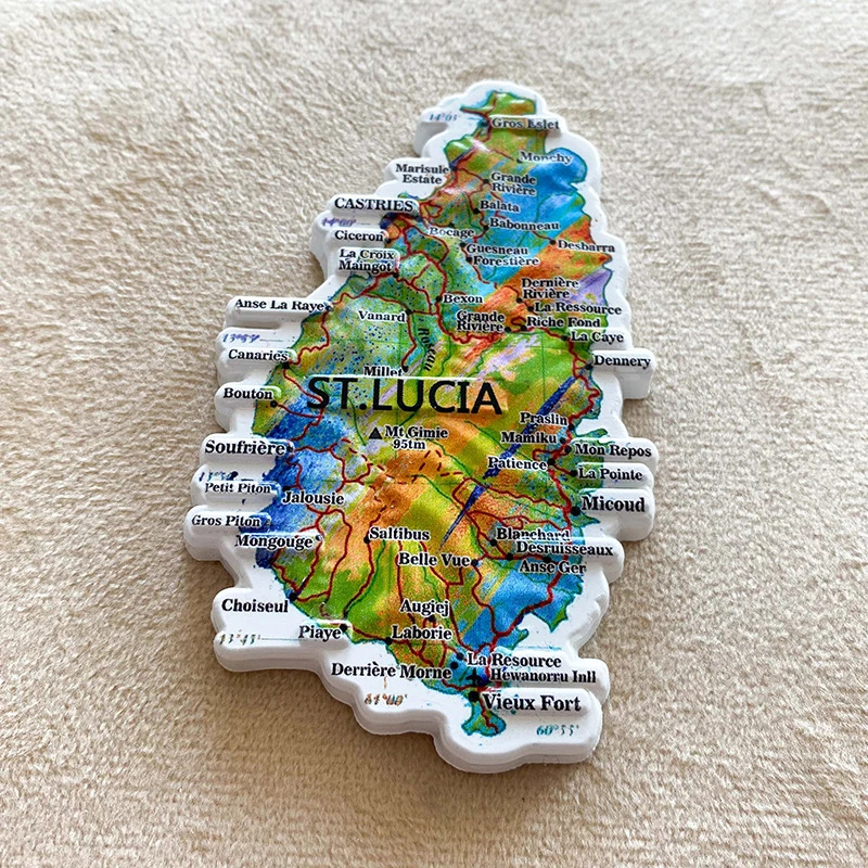 1pc, Saint Lucia travel Souven - Art Craft Magnet recensione e prezzo