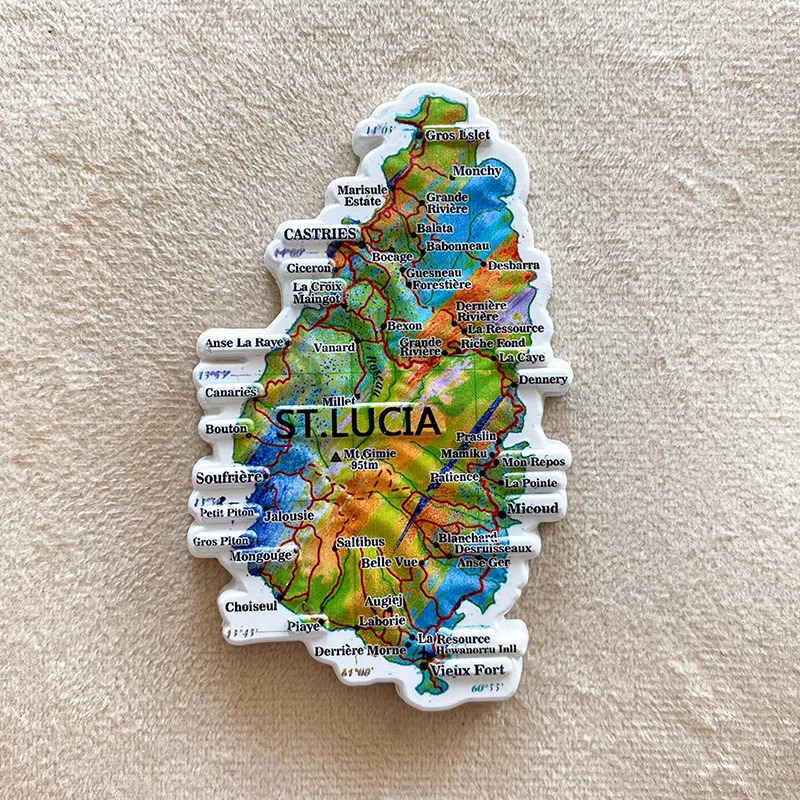 1pc, Saint Lucia travel Souven - Art Craft Magnet recensione e prezzo