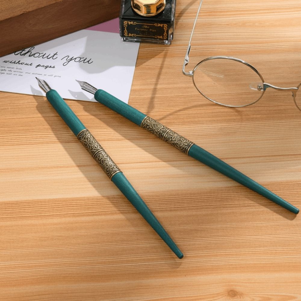 Wood Handle Dip Pen Set Animat - Calligraphy Pen Set recensione e prezzo