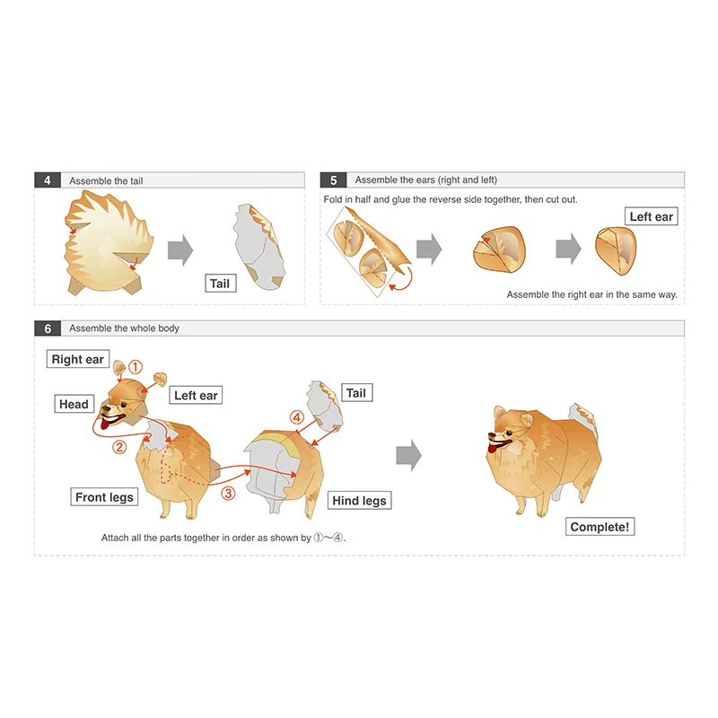 Pomeranian Dog Folding Origami - Art Craft Cardboard recensione e prezzo