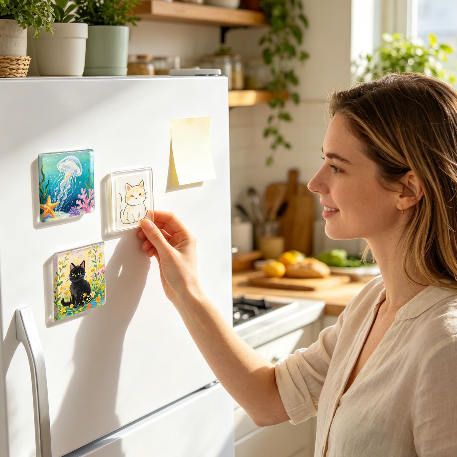 Square Acrylic DIY Fridge Magn - Art Craft Magnet recensione e prezzo