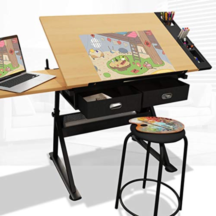 Drafting Table with Storage He - Art & Craft Paper Origami recensione e prezzo
