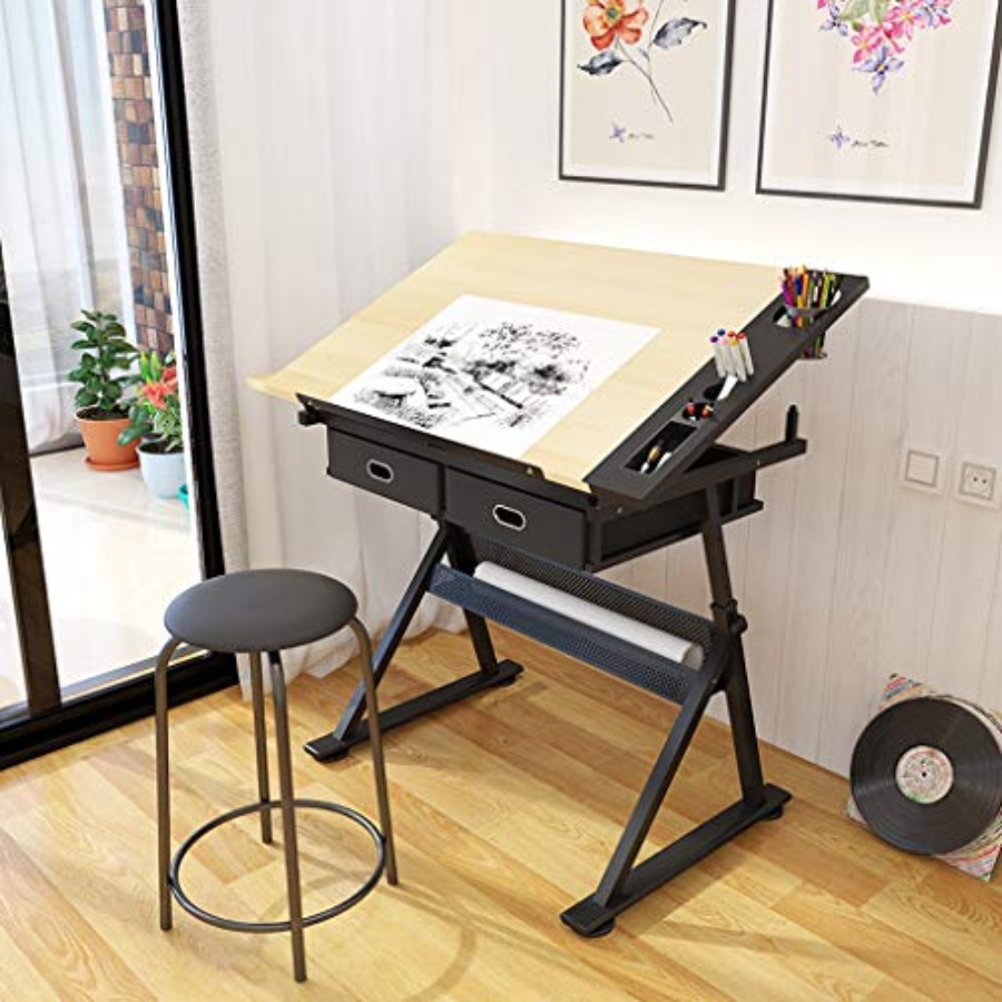 Drafting Table with Storage He - Art & Craft Paper Origami recensione e prezzo