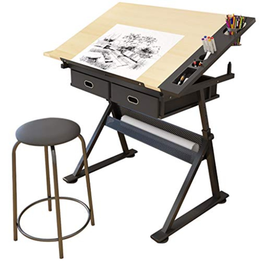 Drafting Table with Storage He - Art & Craft Paper Origami recensione e prezzo