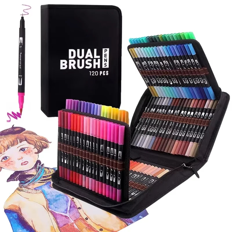 72 Colors Dual Tip Watercolor  - Watercolor Brush Pen recensione e prezzo
