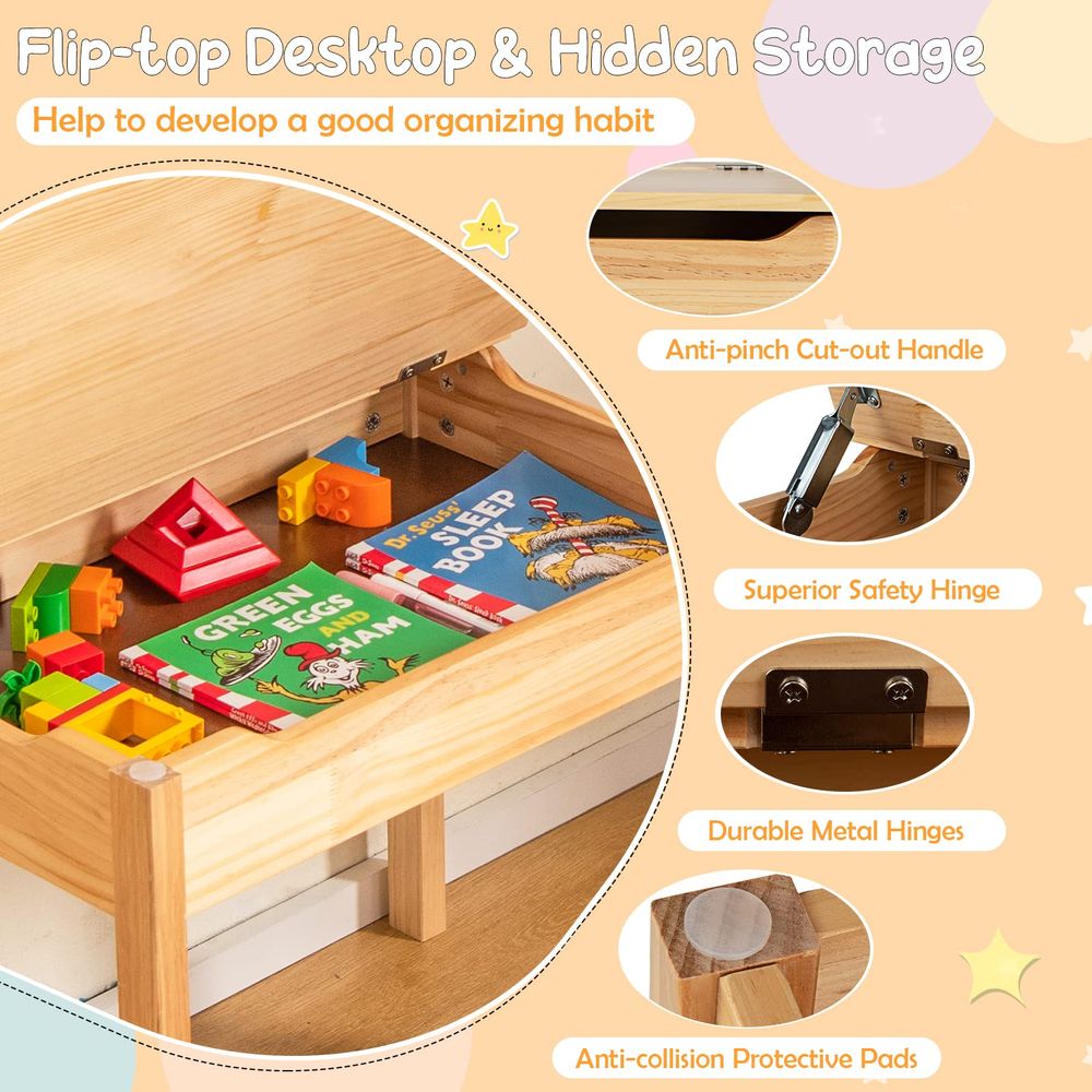 Kids Table and Chair Set, Flip - Art Craft Toddlers recensione e prezzo