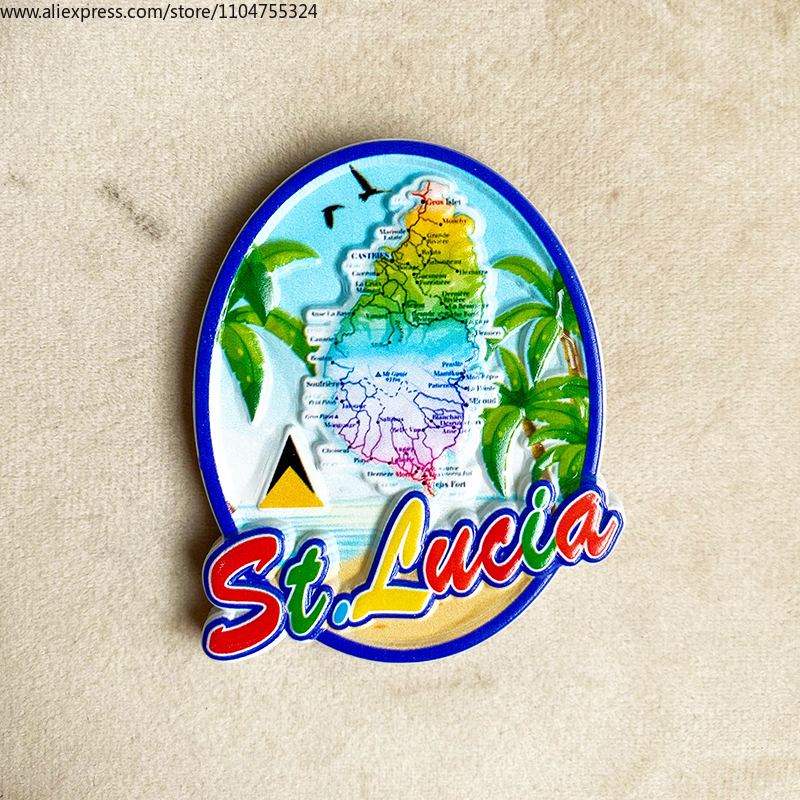 Saint Lucia tourist Souvenirs  - Art Craft Magnet recensione e prezzo