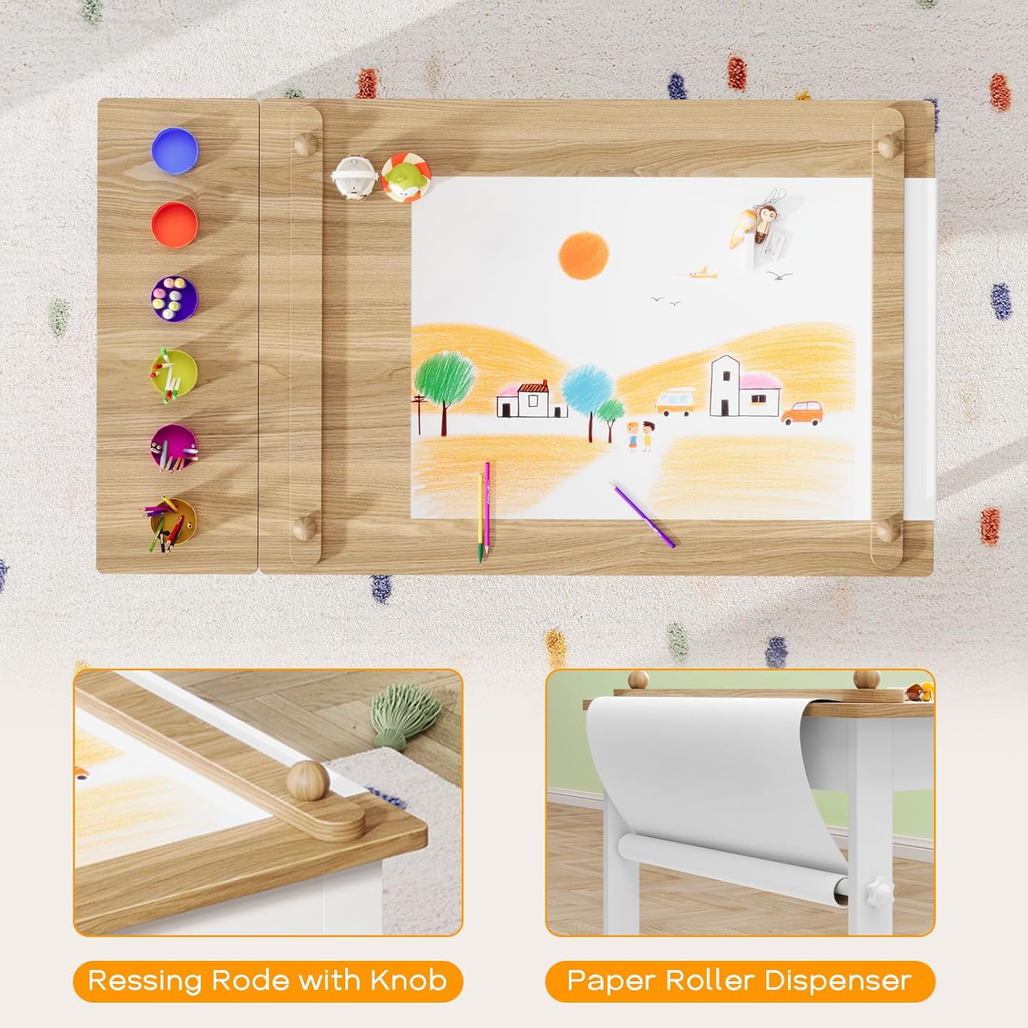 Kids Art Table and Chairs, Tod - Art Craft Toddlers recensione e prezzo