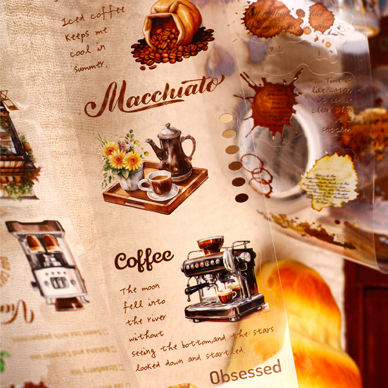 Vintage Coffee Themed PET Wash - Art Craft Notebook recensione e prezzo