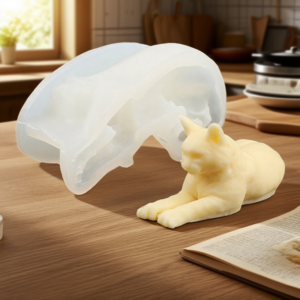 Creative Lying Cat Silicone Mo - Art Craft Show recensione e prezzo
