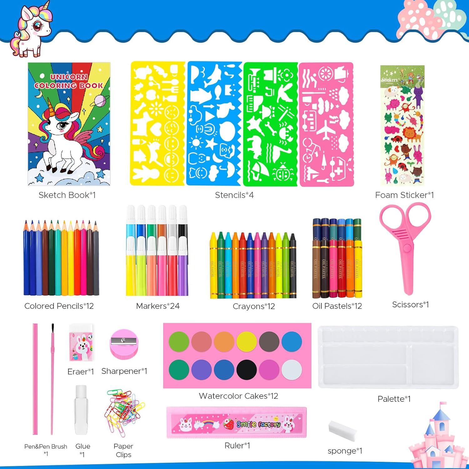 Coloring Book Set for Kids, Di - Watercolor Brush Pen recensione e prezzo