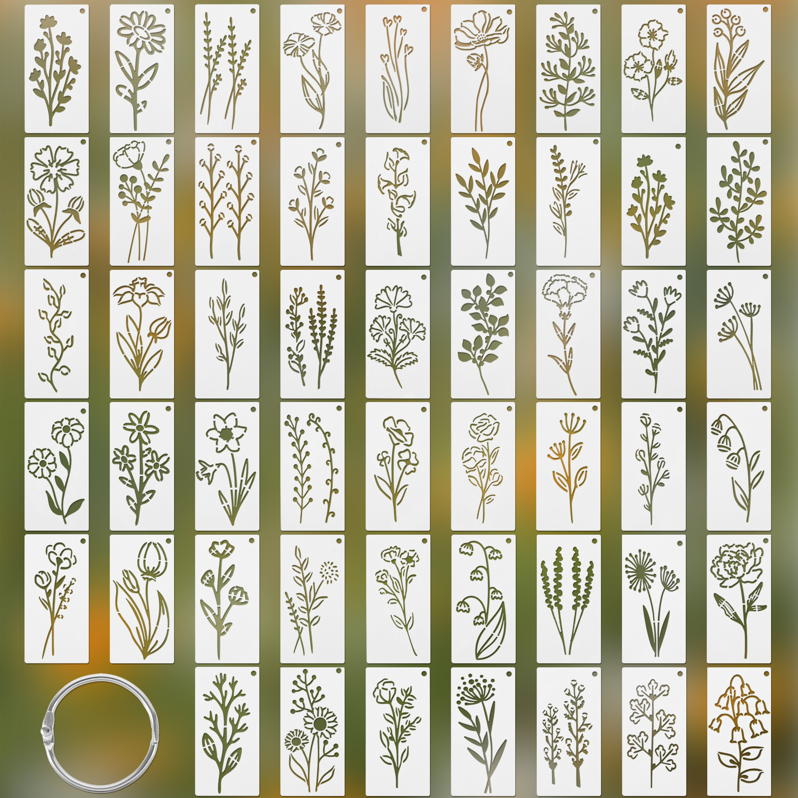 52PCS Flower Stencil Leaf Sten - Art Craft Notebook recensione e prezzo
