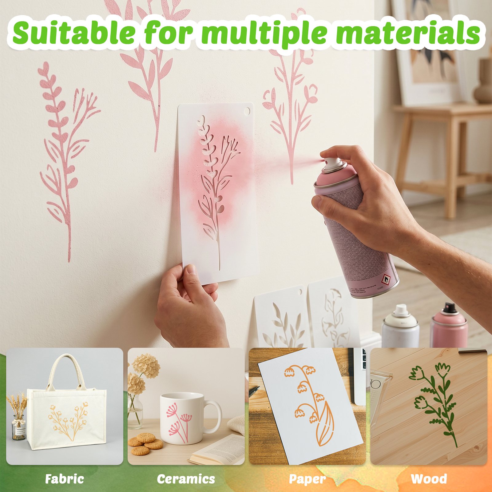 52PCS Flower Stencil Leaf Sten - Art Craft Notebook recensione e prezzo