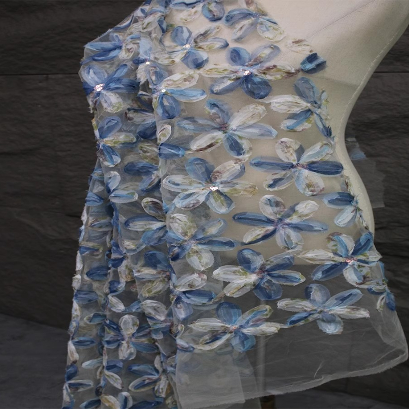 Mesh Sequin Fabric Embroidered - Art Craft Upholstery recensione e prezzo