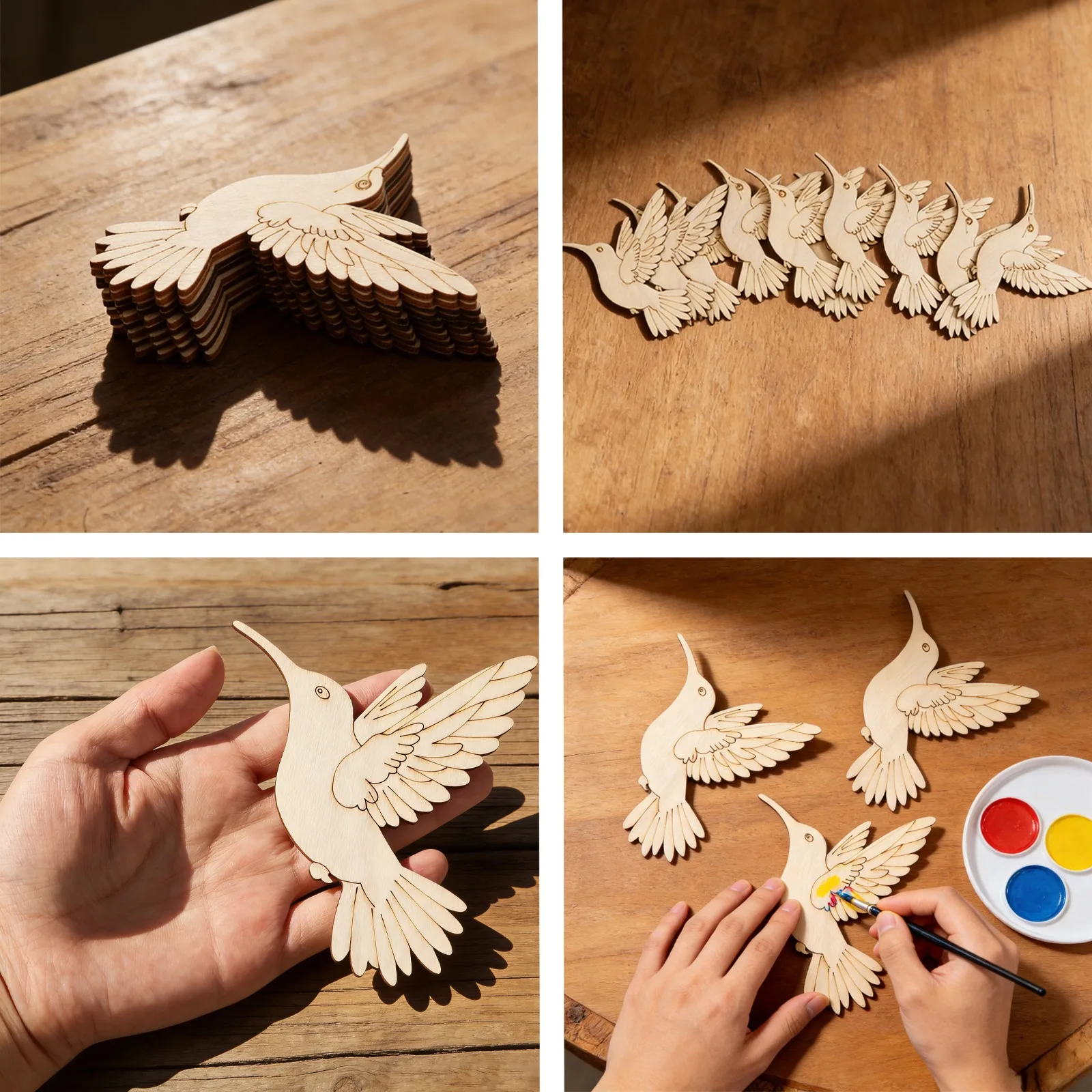 10pcs Unfinished Wood Animal B - Art & Craft Paper Origami recensione e prezzo