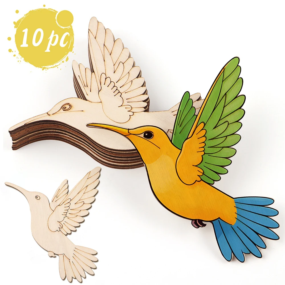10pcs Unfinished Wood Animal B - Art & Craft Paper Origami recensione e prezzo