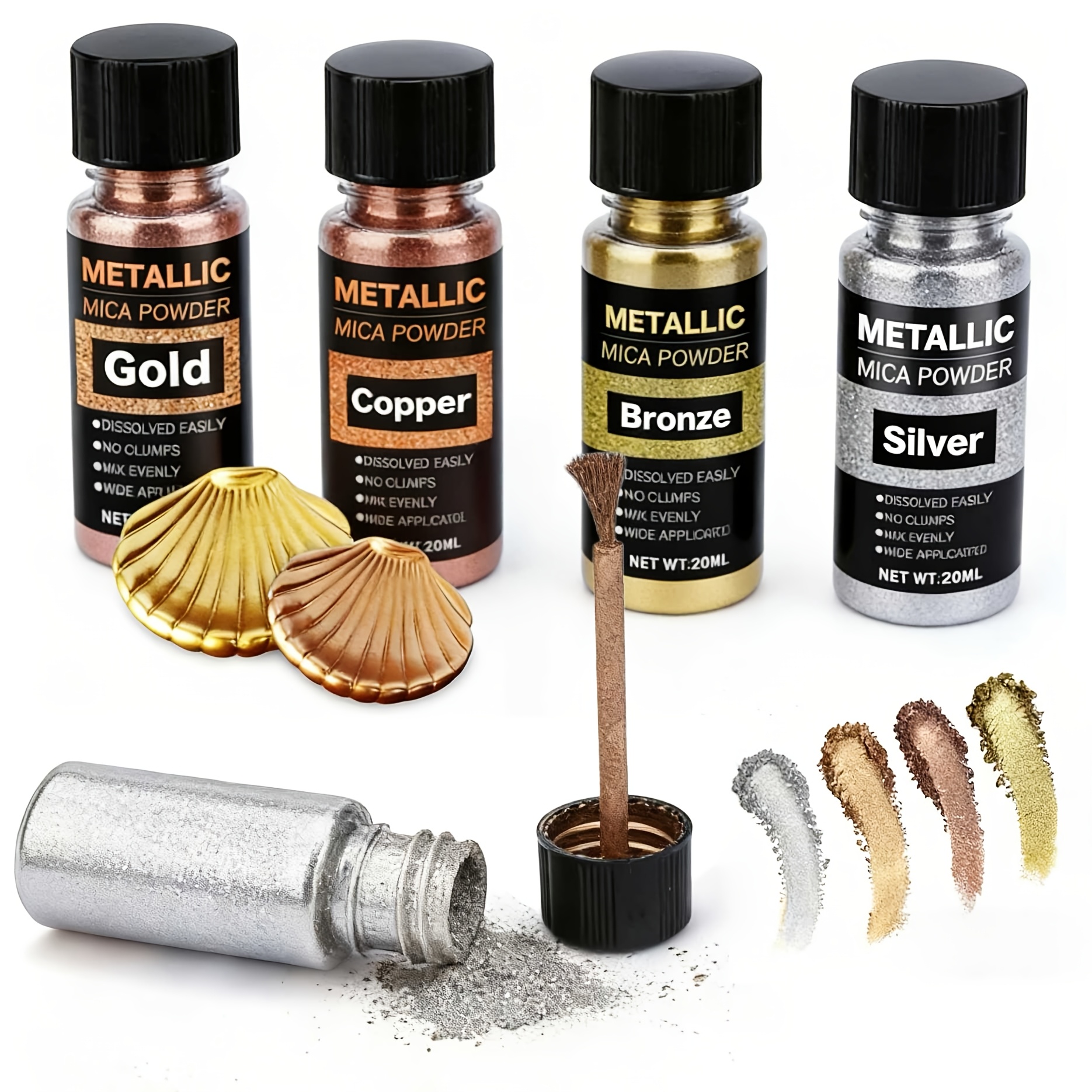 Metallic Mica Powder, Brushed  - Resin Pigment Powder recensione e prezzo