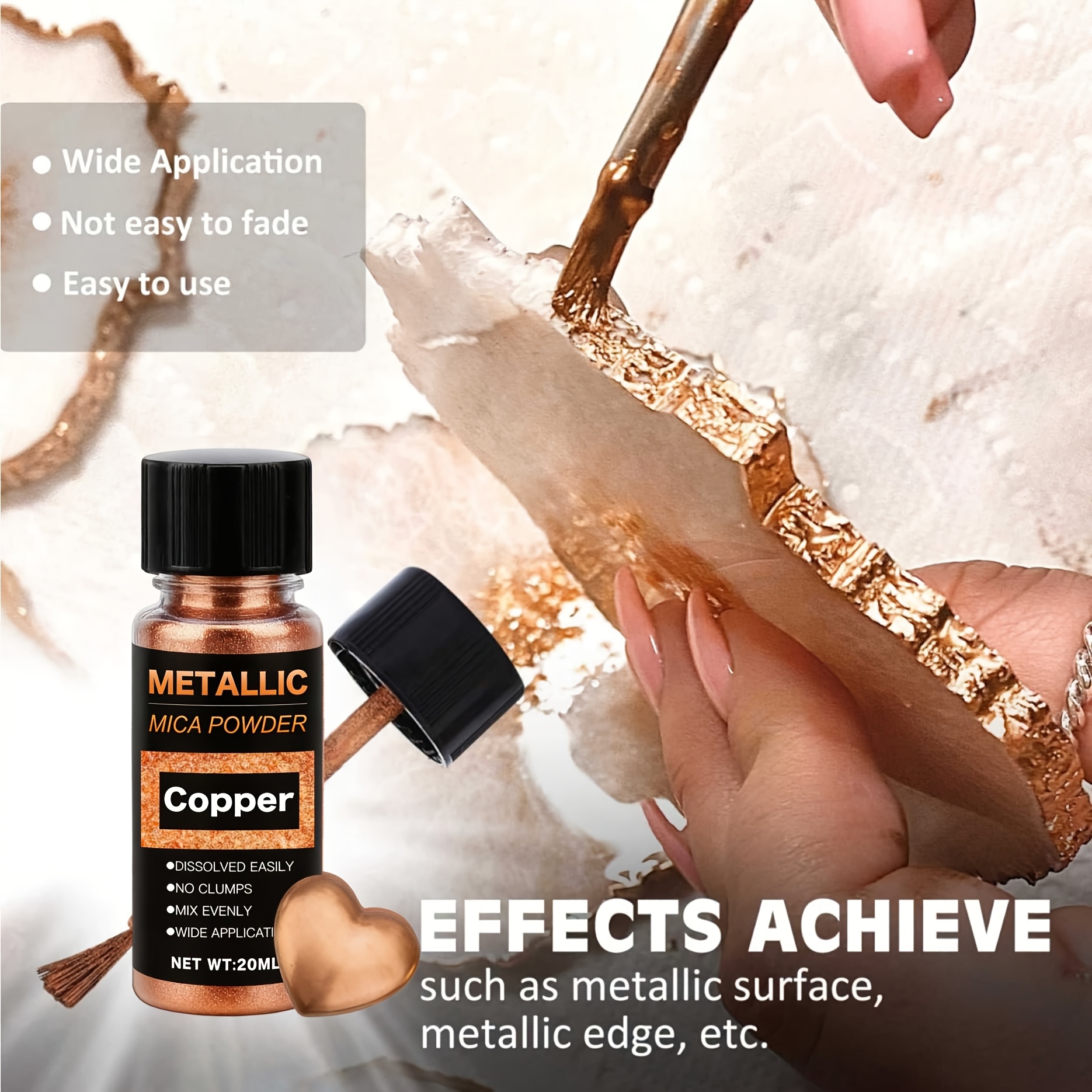 Metallic Mica Powder, Brushed  - Resin Pigment Powder recensione e prezzo