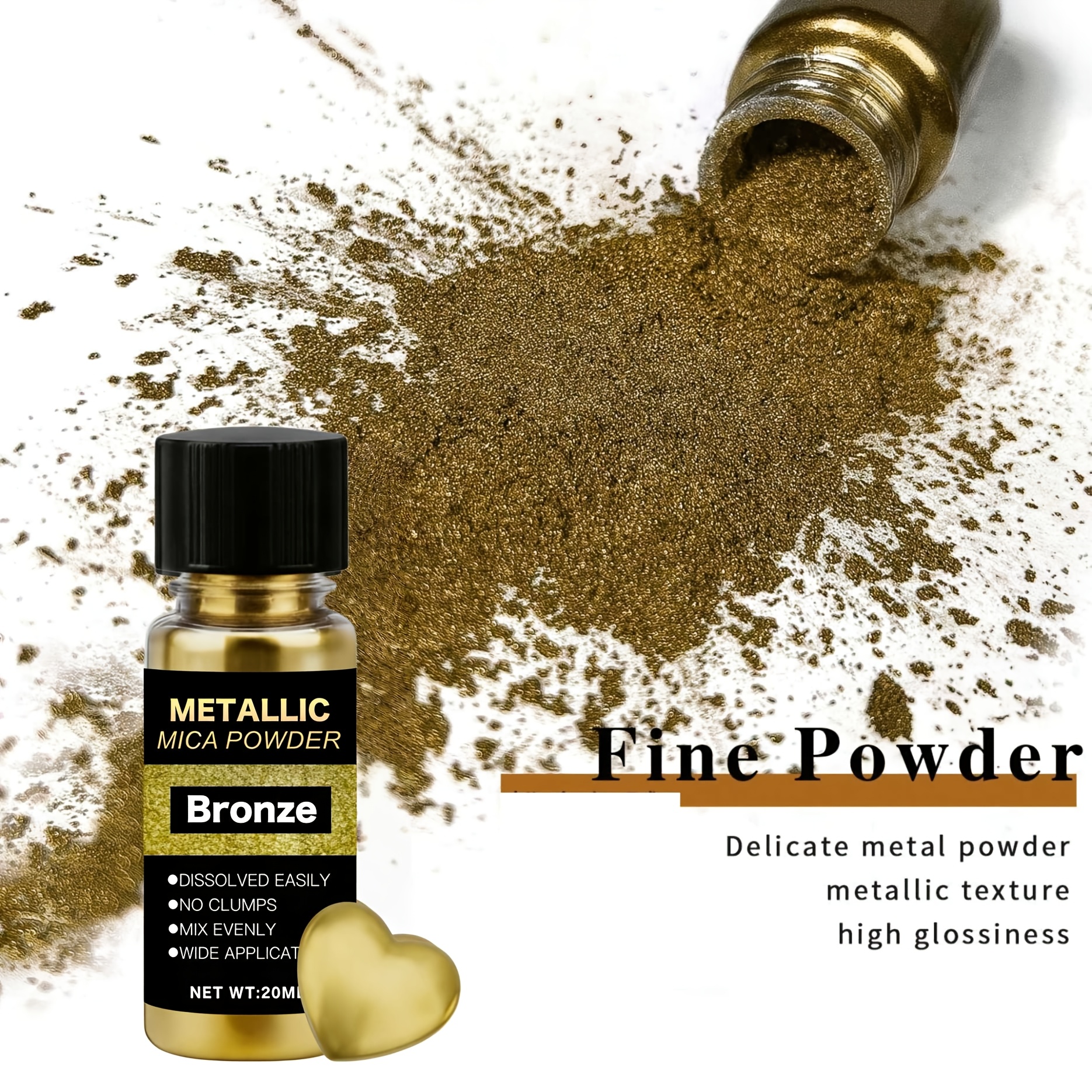 Metallic Mica Powder, Brushed  - Resin Pigment Powder recensione e prezzo