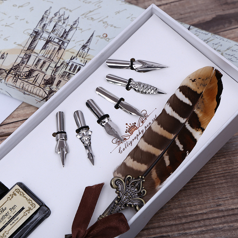 Retro Feather Dip Pen Writing  - Calligraphy Pen Set recensione e prezzo
