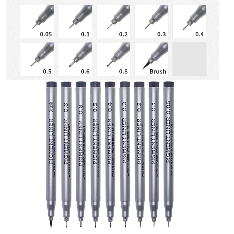9Pcs/set Pigment Liner Micron  - Calligraphy Pen Set recensione e prezzo