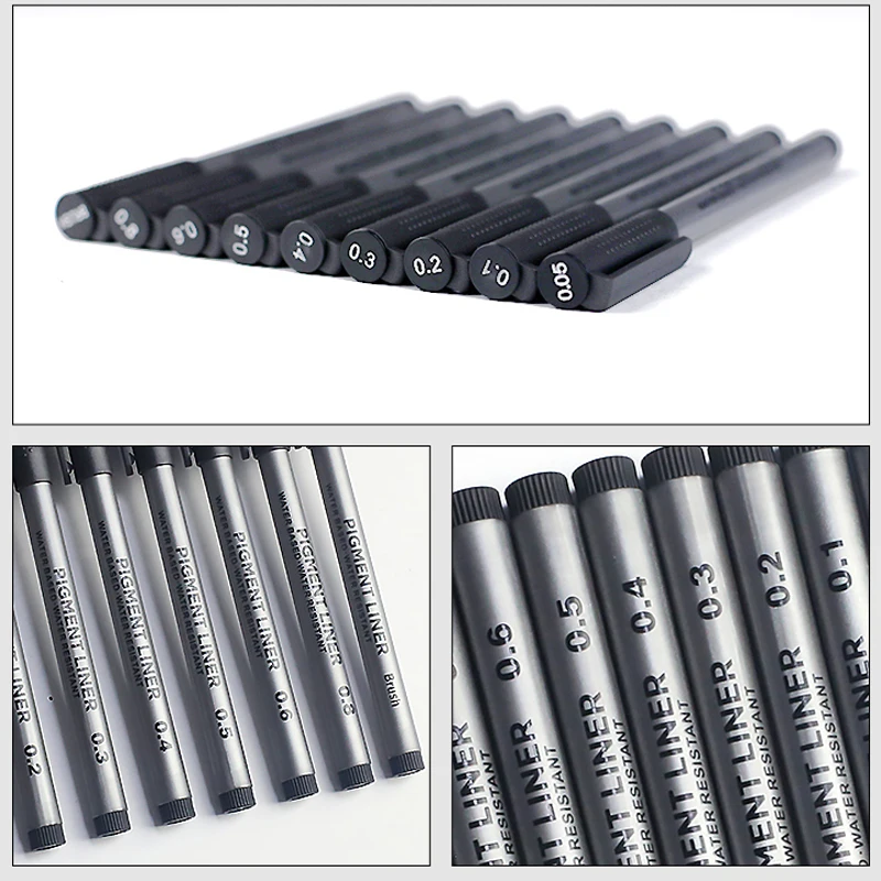 9Pcs/set Pigment Liner Micron  - Calligraphy Pen Set recensione e prezzo